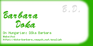 barbara doka business card